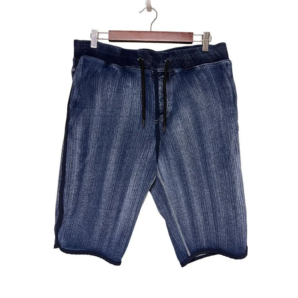 True Religion Bounded Denim Pull On Shorts Men's Size Medium